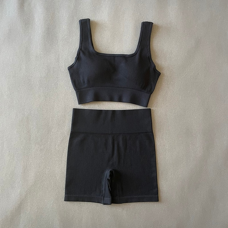 Sexy Square Collar Sleeveless Tracksuit - Ausome Goods