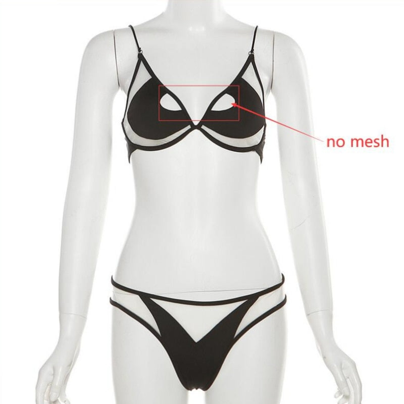 Summer Mesh Patchwork Bikini Set - Ausome Goods