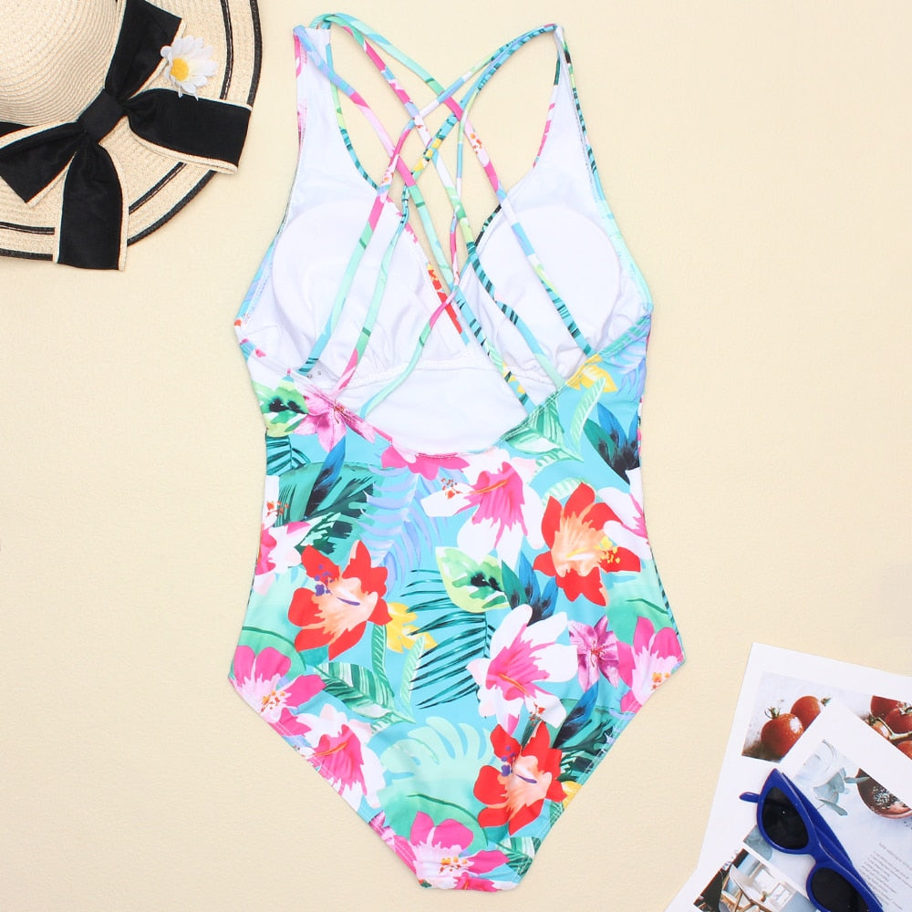 Printed Sexy Backless Beach Wear - Ausome Goods