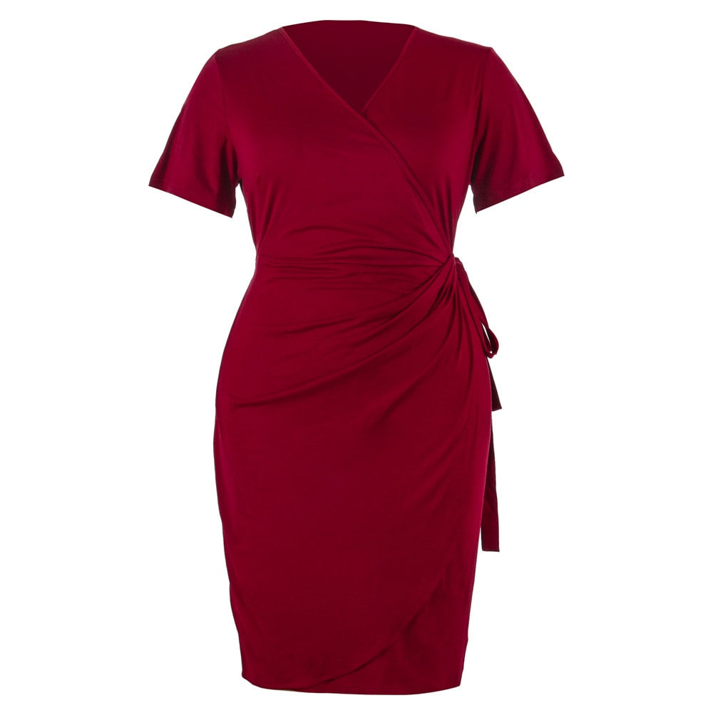 Elegant V-Neck Pullover Dress - Ausome Goods