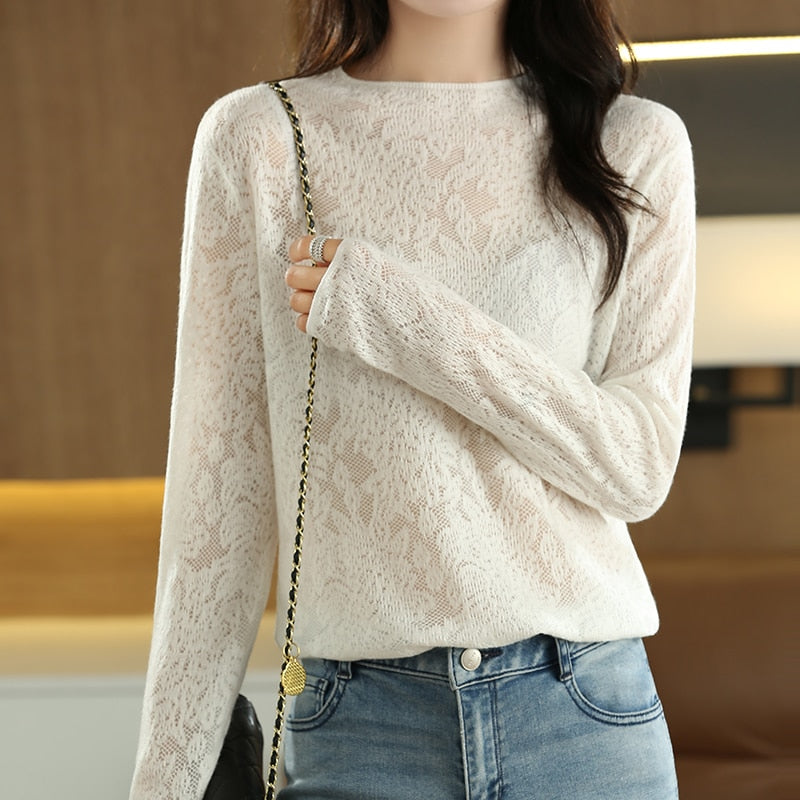 Fine Wool Pullover Thin Sweater - Ausome Goods